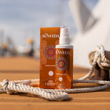 Sunveda Hydra Sun Milk SPF 50+ - High protection spray milk with Mallow flowers.